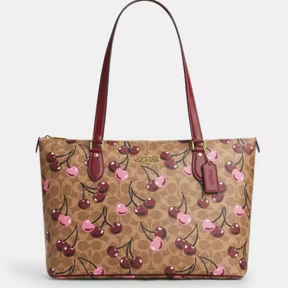 Coach Signature Cherry gallery tote